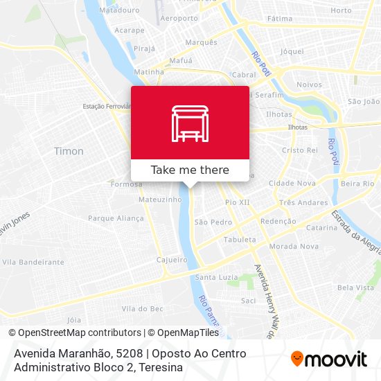 Mapa Avenida Maranhão, 5208 | Oposto Ao Centro Administrativo Bloco 2