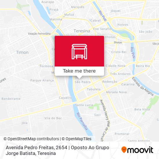 Mapa Avenida Pedro Freitas, 2654 | Oposto Ao Grupo Jorge Batista