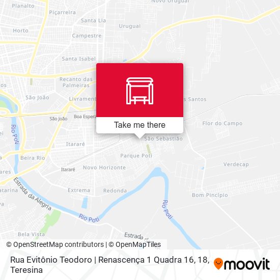 Mapa Rua Evitônio Teodoro | Renascença 1 Quadra 16, 18