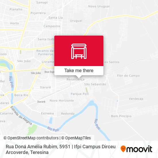 Mapa Rua Doná Amélia Rubim, 5951 | Ifpi Campus Dirceu Arcoverde