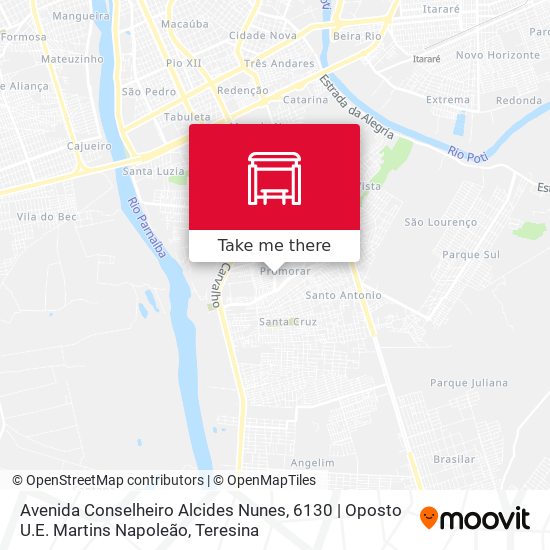 Avenida Conselheiro Alcides Nunes, 6130 | Oposto U.E. Martins Napoleão map