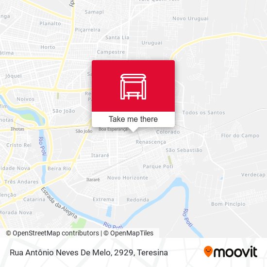 Mapa Rua Antônio Neves De Melo, 2929