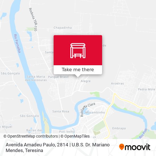 Mapa Avenida Amadeu Paulo, 2814 | U.B.S. Dr. Mariano Mendes