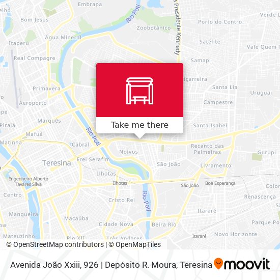 Avenida João Xxiii, 926  | Depósito R. Moura map