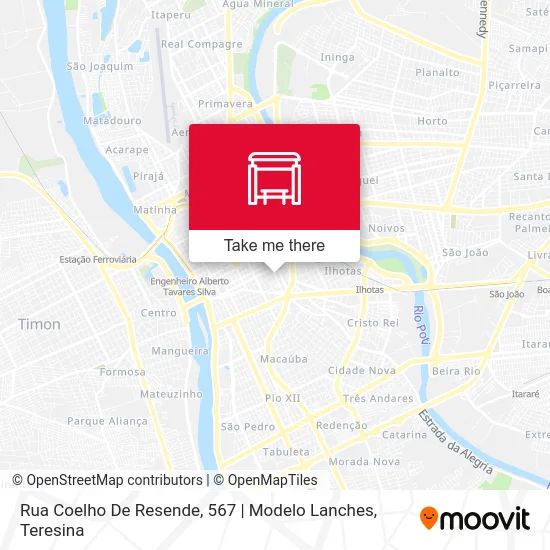 Rua Coelho De Resende, 567 | Modelo Lanches map