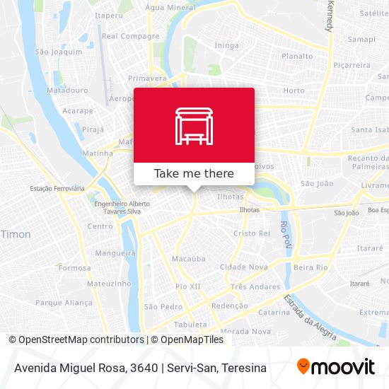 Mapa Avenida Miguel Rosa, 3640 | Servi-San