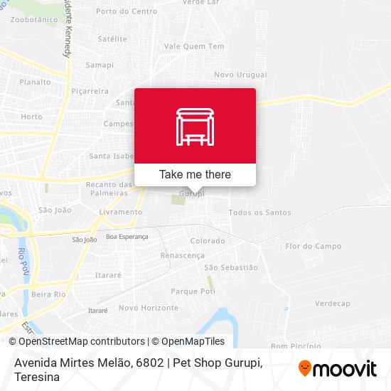 Mapa Avenida Mirtes Melão, 6802 | Pet Shop Gurupi