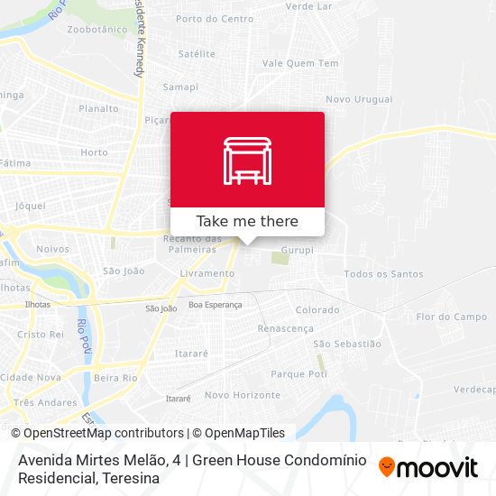 Mapa Avenida Mirtes Melão, 4 | Green House Condomínio Residencial