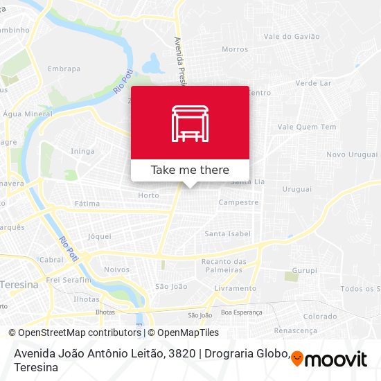 Avenida João Antônio Leitão, 3820 | Drograria Globo map