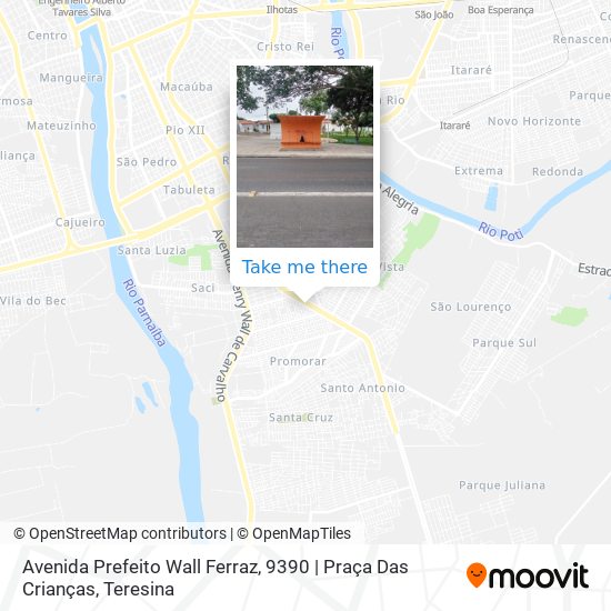 Mapa Avenida Prefeito Wall Ferraz, 9390 | Praça Das Crianças