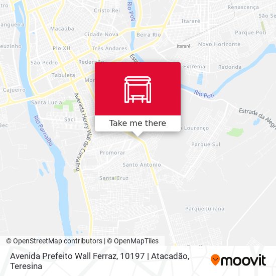 Mapa Avenida Prefeito Wall Ferraz, 10197 | Atacadão