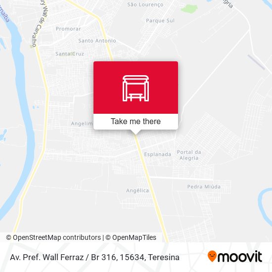 Mapa Av. Pref. Wall Ferraz / Br 316, 15634