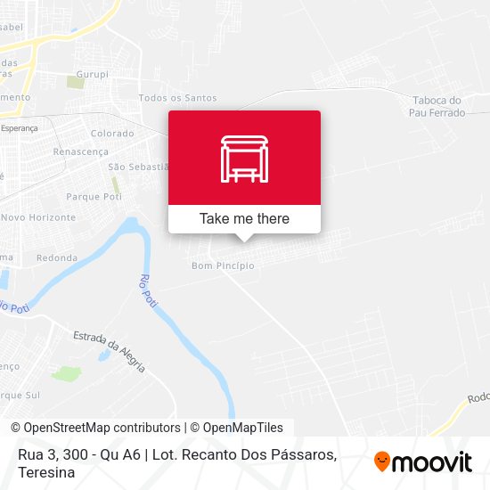 Rua 3, 300 - Qu A6 | Lot. Recanto Dos Pássaros map