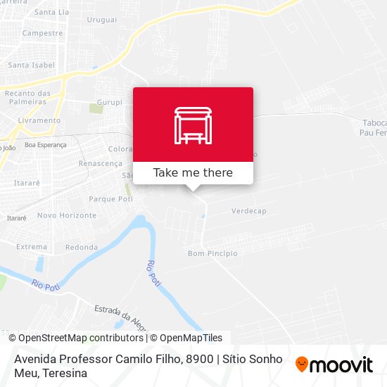 Avenida Professor Camilo Filho, 8900 | Sítio Sonho Meu map