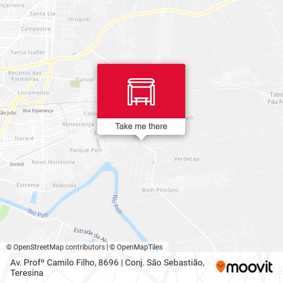 Mapa Av. Profº Camilo Filho, 8696 | Conj. São Sebastião