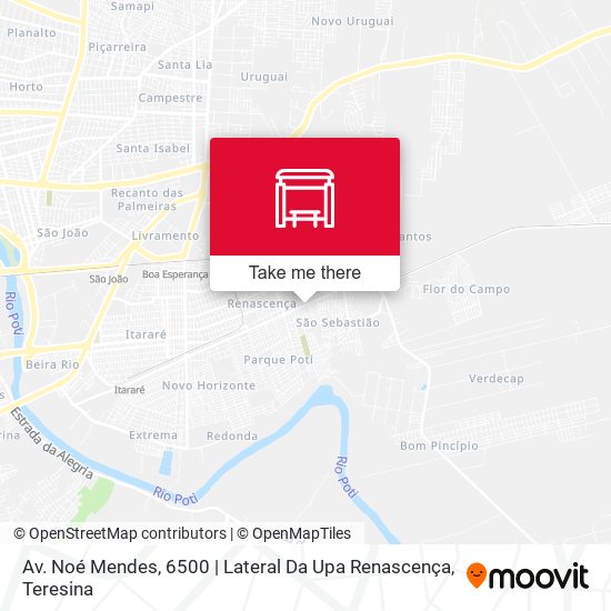 Mapa Av. Noé Mendes, 6500 | Lateral Da Upa Renascença