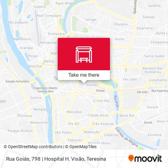 Mapa Rua Goiás, 798 | Hospital H. Visão