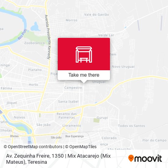 Mapa Av. Zequinha Freire, 1350 | Mix Atacarejo (Mix Mateus)