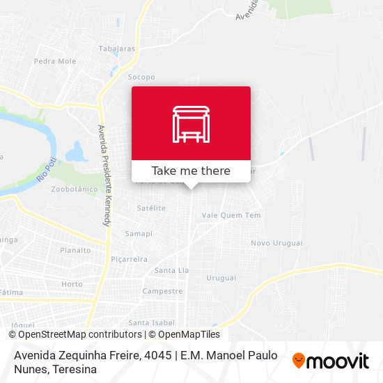 Mapa Avenida Zequinha Freire, 4045 | E.M. Manoel Paulo Nunes