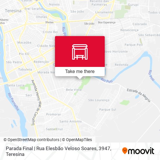 Mapa Parada Final | Rua Elesbão Veloso Soares, 3947