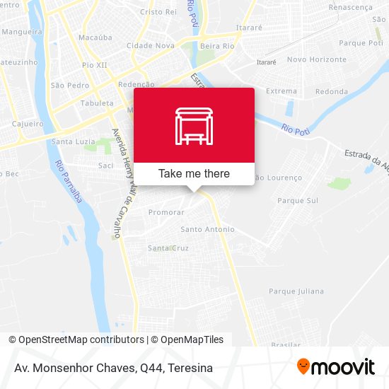 Mapa Av. Monsenhor Chaves, Q44