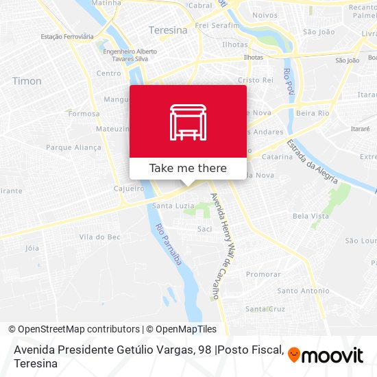 Mapa Avenida Presidente Getúlio Vargas, 98 |Posto Fiscal