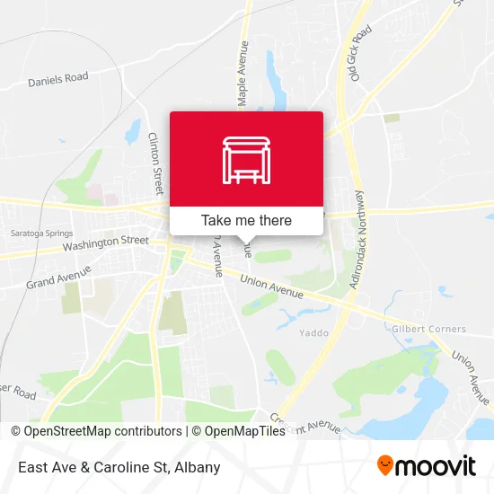 East Ave & Caroline St map