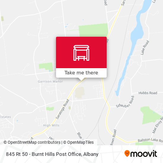 Mapa de 845 Rt 50 - Burnt Hills Post Office