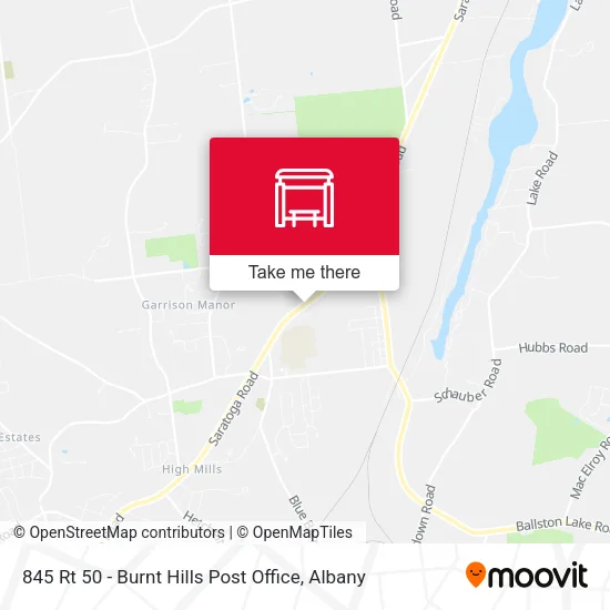 Mapa de 845 Rt 50 - Burnt Hills Post Office