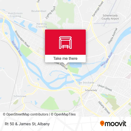 Rt 50 & James St map