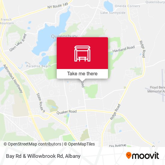 Bay Rd & Willowbrook Rd map