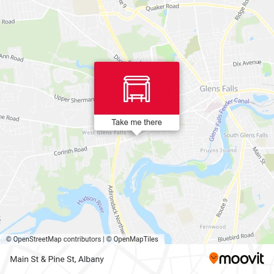 Main St & Pine St map