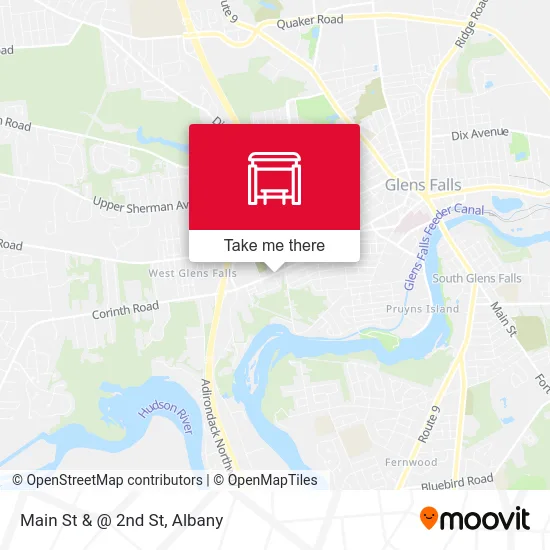 Main St & @ 2nd St map