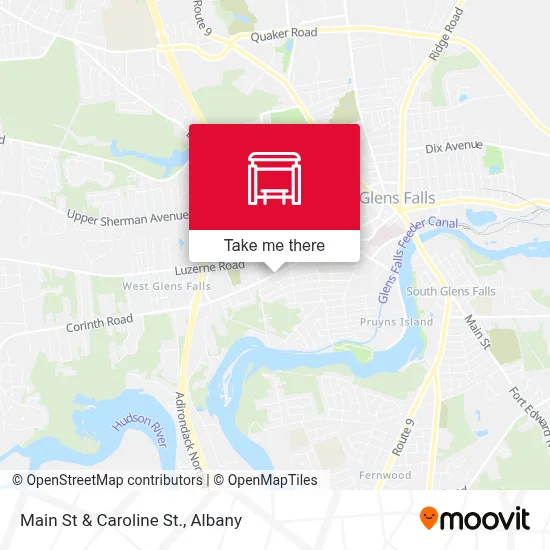 Main St & Caroline St. map