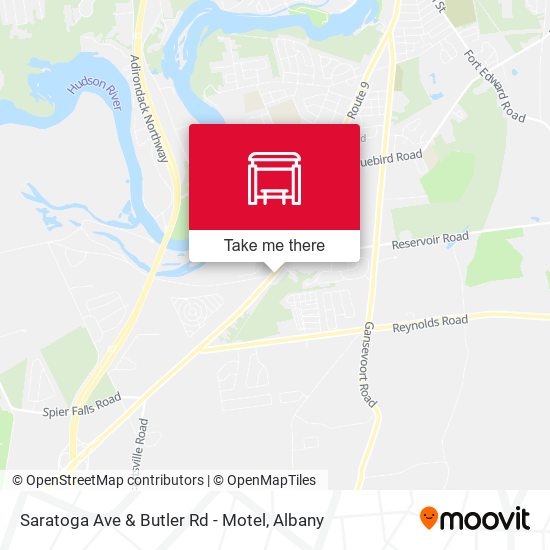 Saratoga Ave & Butler Rd - Motel map