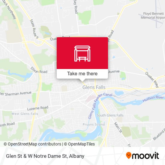 Glen St & W Notre Dame St map