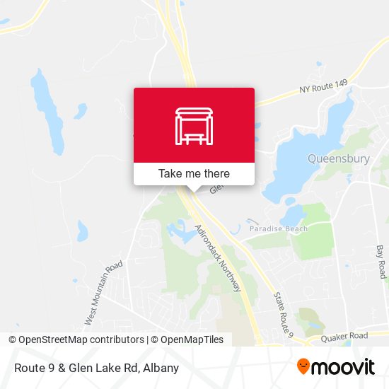 Route 9 & Glen Lake Rd map