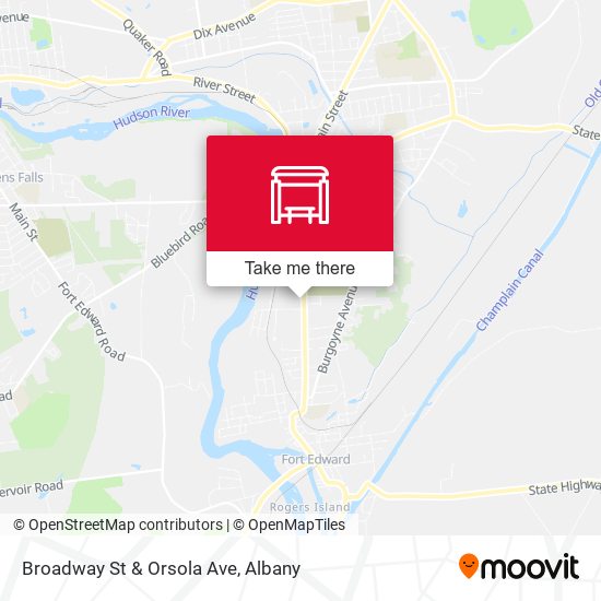Broadway St & Orsola Ave map