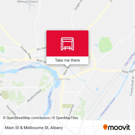Main St & Melbourne St map