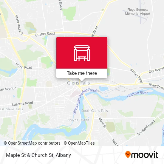 Maple St & Church St map