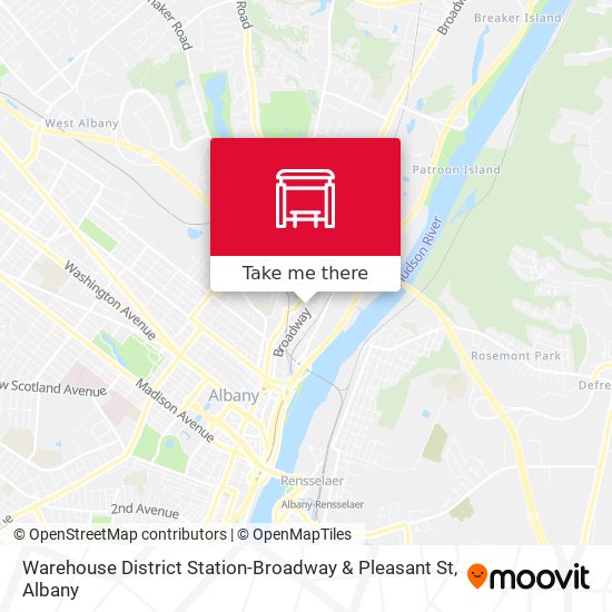 Mapa de Warehouse District Station-Broadway & Pleasant St