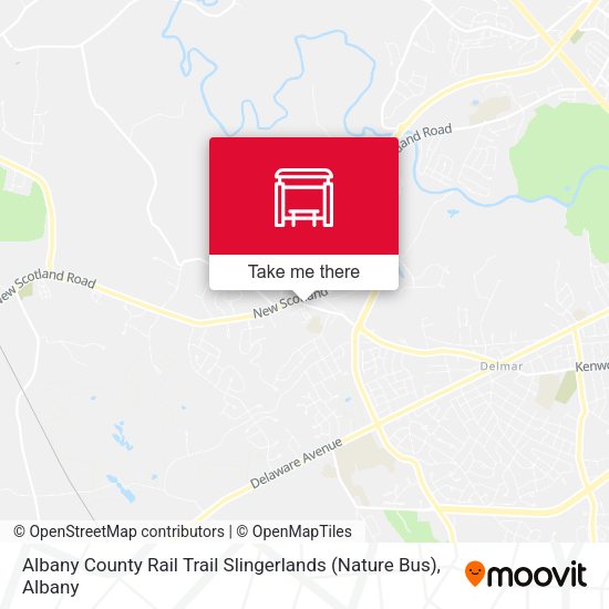 Albany County Rail Trail Slingerlands (Nature Bus) map