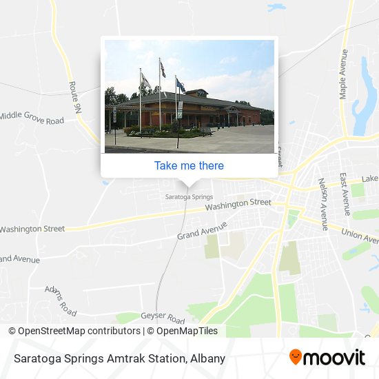 Mapa de Saratoga Springs Amtrak Station