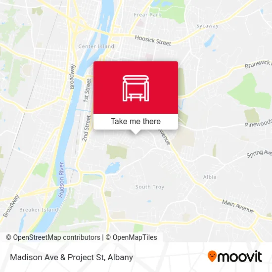 Madison Ave & Project St map