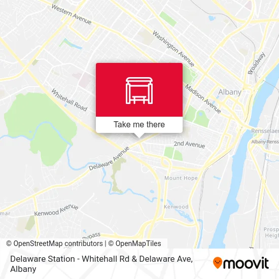 Mapa de Delaware Station - Whitehall Rd & Delaware Ave