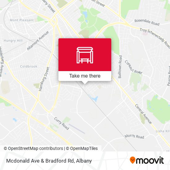 Mcdonald Ave & Bradford Rd map