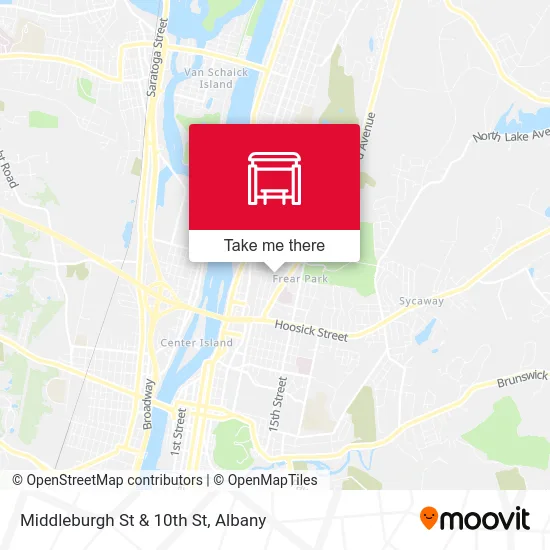 Middleburgh St & 10th St map