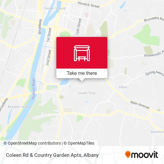 Coleen Rd & Country Garden Apts map