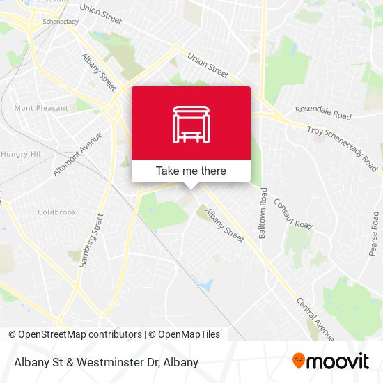Albany St & Westminster Dr map