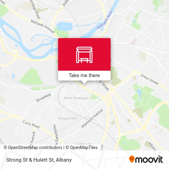 Strong St & Hulett St map